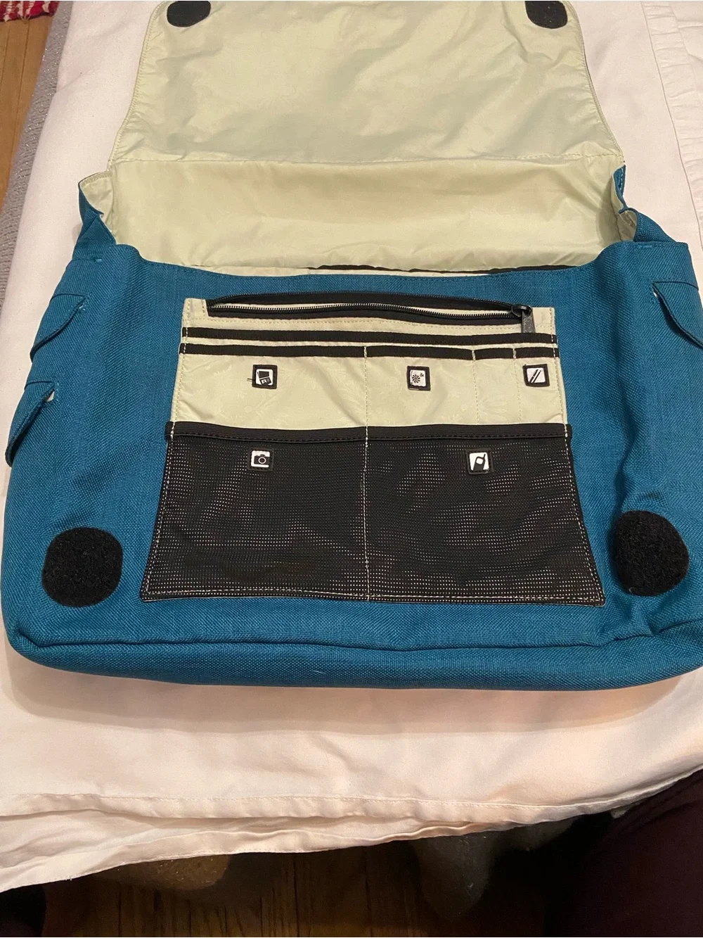 OGIO Blue Laptop Messenger Bag Tech Organizer Padded Tablet Compartment